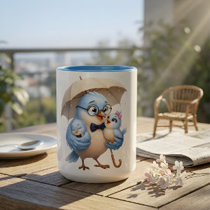 Em Dois Tons Caneca de café O Pai é o Abrigo Dia dos Pais Pás