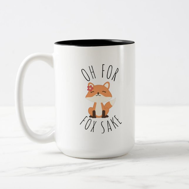 Em Dois Tons Caneca de café Oh por Fox Sake (Esquerda)