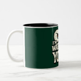 Em Dois Tons Caneca de Café Olhos Retrô Engraçados "ESTOU DE OL