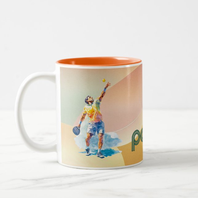 Em Dois Tons Caneca de Café Padel: Coleção Estilo Vibrante Vol. (Esquerda)