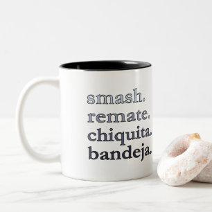 Em Dois Tons Caneca de Café Padel-Personalize Palavras Vibes Pr