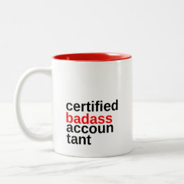Em Dois Tons Caneca de Café para Contador Super Poderoso Certif