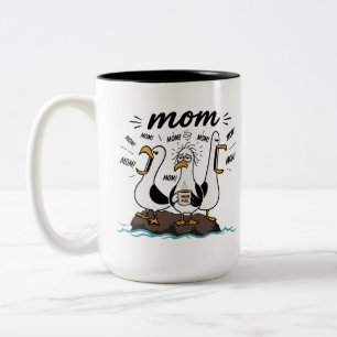 Em Dois Tons Caneca de Café para Mãe Engraçada Superestimulação