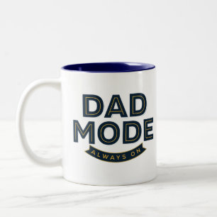 Em Dois Tons Caneca de café para pai engraçado MODO PAI SEMPRE