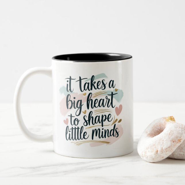 Em Dois Tons Caneca de Café para Professores – É preciso um gra (Com Donut)