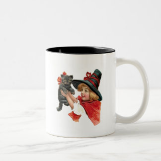 Em Dois Tons Caneca de café pequena doce da bruxa