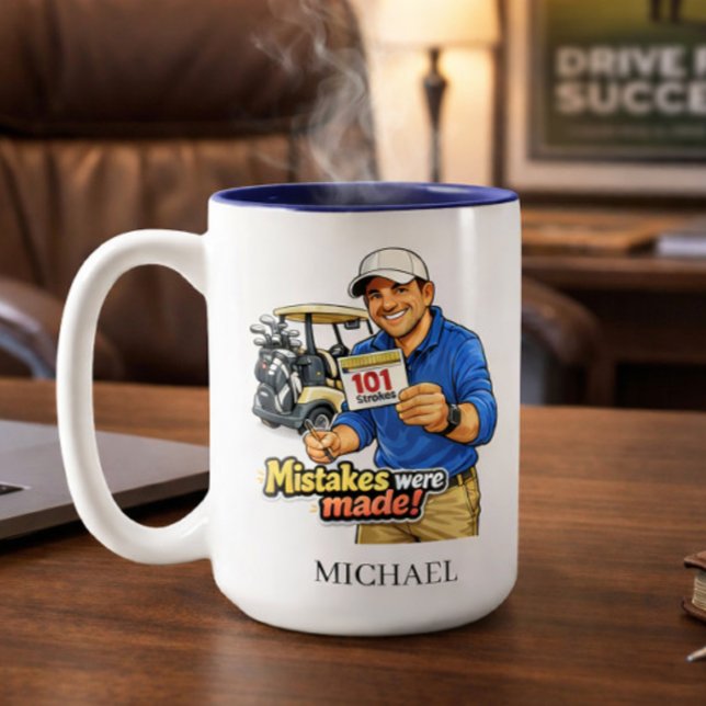 Em Dois Tons Caneca de Café Personalizada com Falhas Divertidas (Criador carregado)