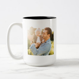 Em Dois Tons Caneca de Café Personalizada com Foto do Melhor Pa