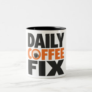 Em Dois Tons Caneca de Café Personalizada – Combustível da Manh