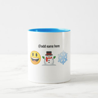 Em Dois Tons Caneca de café personalizada | de Emoji dos