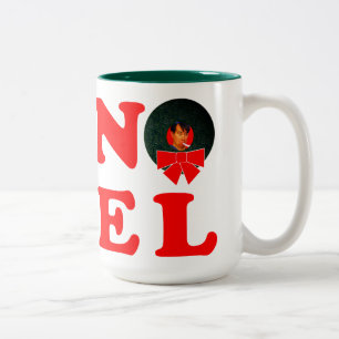 Em Dois Tons Caneca de Café Personalizada de Natal NOEL