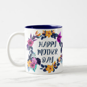 Em Dois Tons Caneca de Café Personalizada do Dia das Mães com F