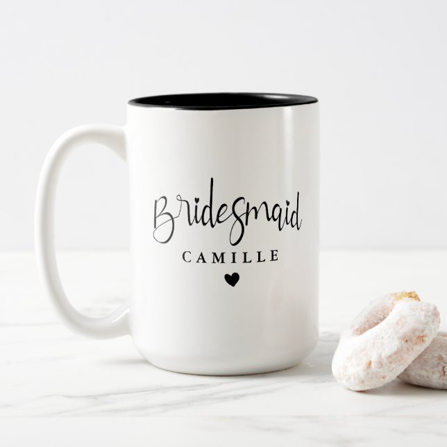 Em Dois Tons Caneca de Café Personalizada Elegante para Damas d (Com Donut)