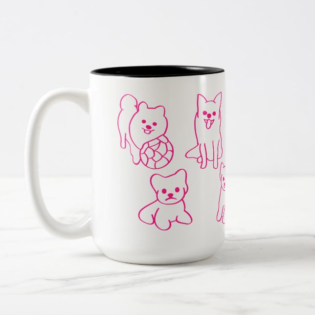 Em Dois Tons Caneca de Café Personalizada para Amantes de Cacho (Esquerda)