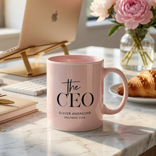 Em Dois Tons Caneca de Café Personalizada para CEO Presente p