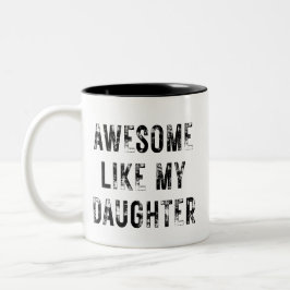 Em Dois Tons Caneca de Café Personalizada para o Pai da Filha