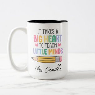 Em Dois Tons Caneca de café personalizada para professor, xícar