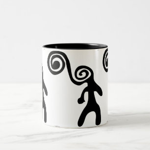 Em Dois Tons Caneca de Café Petróglifo do Sudoeste