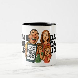 Em Dois Tons Caneca de Café Piada de Pai - Uma Nova Piada de Pa