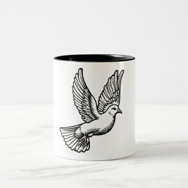Em Dois Tons Caneca de Café Pombo Cristão (Centro)