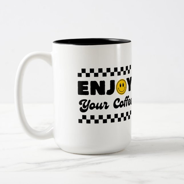 Em Dois Tons Caneca de Café Premium ☕ Perfeita para Casa e Escr (Esquerda)