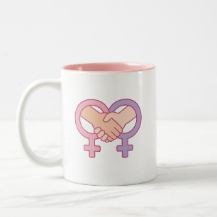 Em Dois Tons Caneca de Café Presente do Dia Internacional da Mu