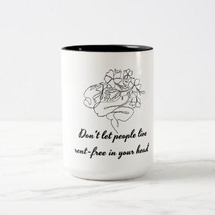 Em Dois Tons Caneca de Café Proteja Sua Paz  Mentalidade Positi