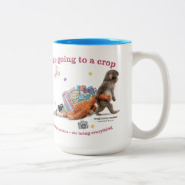 Em Dois Tons Caneca de café Punch the Monkey Two-Tone 15oz
