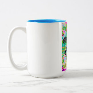 Em Dois Tons caneca de café rainha preta