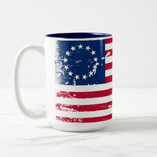 Em Dois Tons Caneca de café referente à cultura norte-america