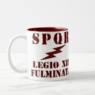 Em Dois Tons Caneca de café romana da legião de Júlio César