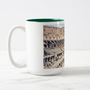 Em Dois Tons Caneca de café romana de Colosseum