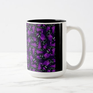 Em Dois Tons Caneca de café roxa do polvo