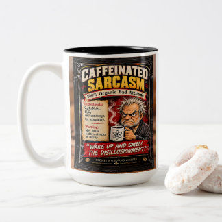 Em Dois Tons caneca de café sarcasmo por ej gold