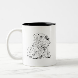 Em Dois Tons Caneca de Café Schnauzer Miniatura, Amante de Cach