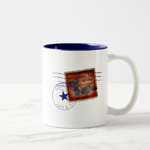 Em Dois Tons caneca de café selo de liberdade