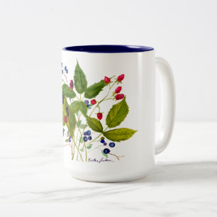 Em Dois Tons caneca de café selvagem da baga