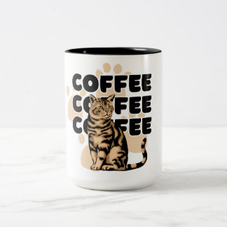 Em Dois Tons caneca de café simples
