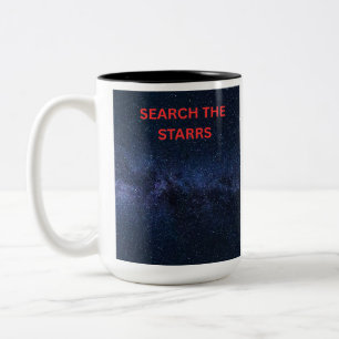 Em Dois Tons Caneca de Café Sonhador da Galáxia das Estrelas