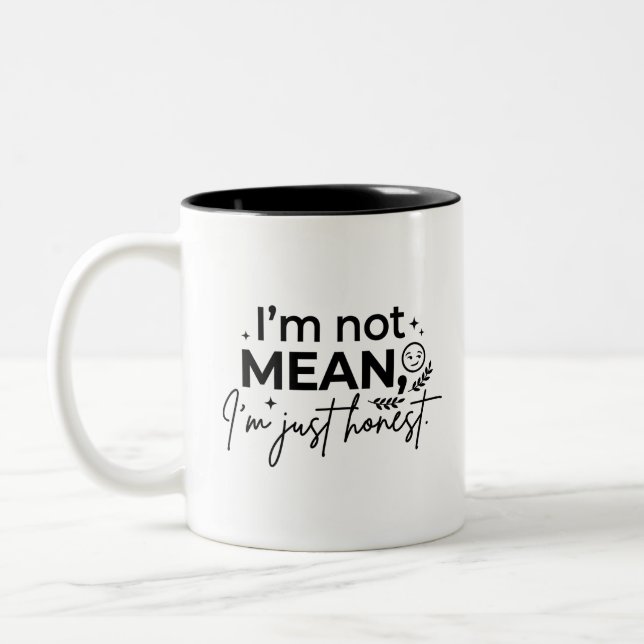 Em Dois Tons Caneca de Café Tom 2 Citação Sarcástica (Esquerda)