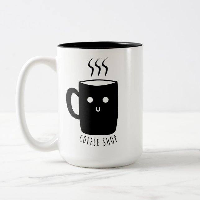 Em Dois Tons caneca de café Tons-Diferentes caneca de café (Esquerda)