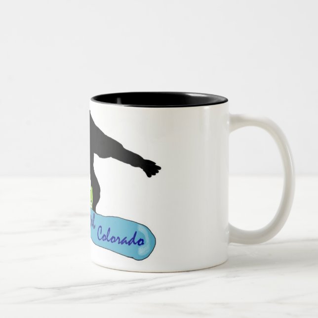 Em Dois Tons Caneca de café trapezóide de Colorado (Direita)