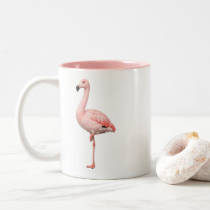 Em Dois Tons Caneca de Café Tropical de Duas Cores Flamingo Ros