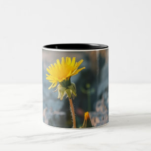 Em Dois Tons Caneca de Café Two-Tone Dandelion Resiliente