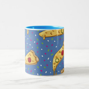 Em Dois Tons Caneca de café Two-Tone padrão de pesca náutica