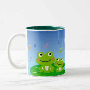 Em Dois Tons Caneca de café Two-Tone sapinhos felizes