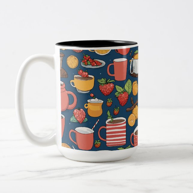 Em Dois Tons Caneca de Café Única | Ideia de Presente de Café (Esquerda)