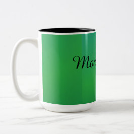 Em Dois Tons Caneca de Café Verde Minimalista | Louça Simples