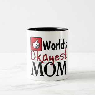 Em Dois Tons Caneca de café vermelha do humor da mamã a mais