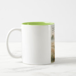 Em Dois Tons Caneca de Café Versículo Bíblico Cristão Romanos 8